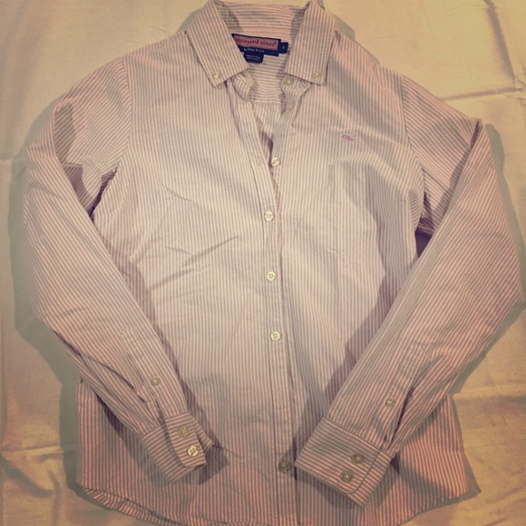 Vineyard Vines Tops - Vineyard Vines pink striped button up
